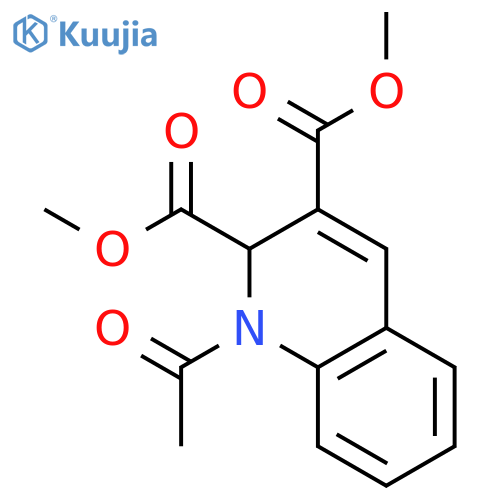 2,3-Quinolinedicarboxylic acid, 1-acetyl-1,2-dihydro-, dimethyl ester structure