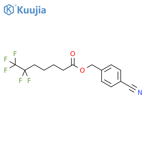 Heptanoic acid, 6,6,7,7,7-pentafluoro-, (4-cyanophenyl)methyl ester structure