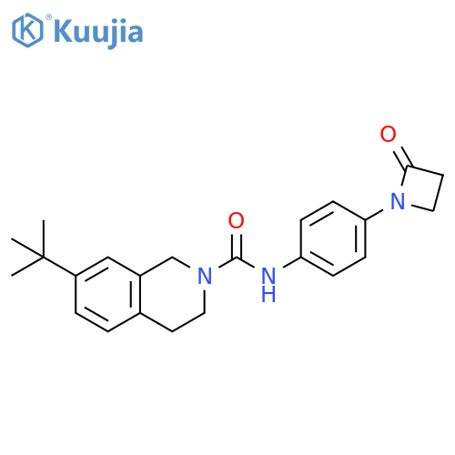 7-(1,1-Dimethylethyl)-3,4-dihydro-N-[4-(2-oxo-1-azetidinyl)phenyl]-2(1H)-isoquinolinecarboxamide structure
