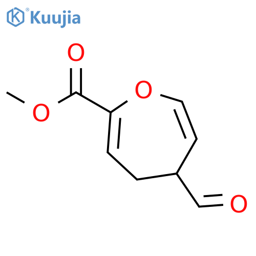2-Oxepincarboxylic acid, 5-formyl-4,5-dihydro-, methyl ester structure