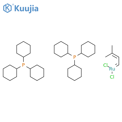 Ruthenium,dichloro(3-methyl-2-buten-1-ylidene)bis(tricyclohexylphosphine)-, (SP-5-31)- structure