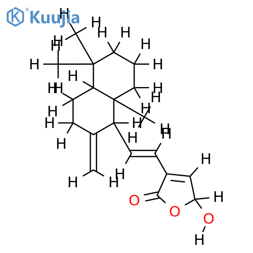 (E)-15-hydroxylabda-8(17),11,13-trien-16,15-olide structure