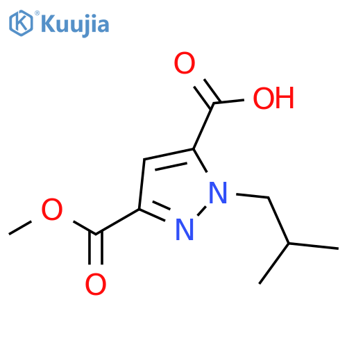 1H-Pyrazole-3,5-dicarboxylic acid, 1-(2-methylpropyl)-, 3-methyl ester structure