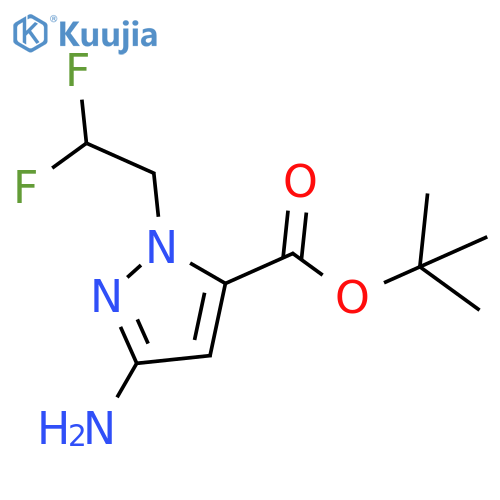 Tert-butyl 3-amino-1-(2,2-difluoroethyl)-1h-pyrazole-5-carboxylate structure