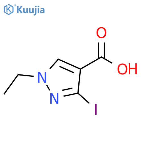 1-ethyl-3-iodo-1H-pyrazole-4-carboxylic acid structure