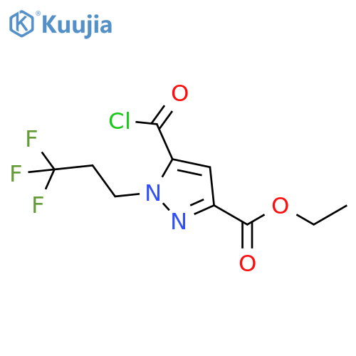 ethyl 5-(chlorocarbonyl)-1-(3,3,3-trifluoropropyl)-1H-pyrazole-3-carboxylate structure