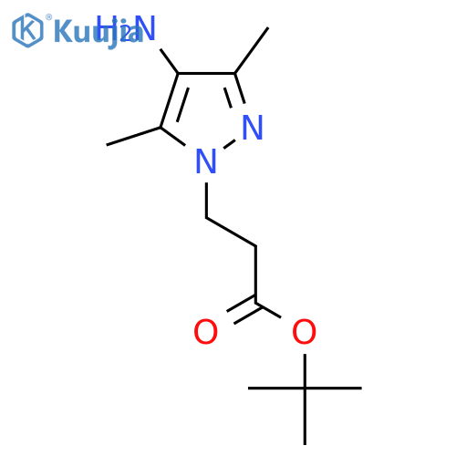 tert-butyl 3-(4-amino-3,5-dimethyl-1H-pyrazol-1-yl)propanoate structure