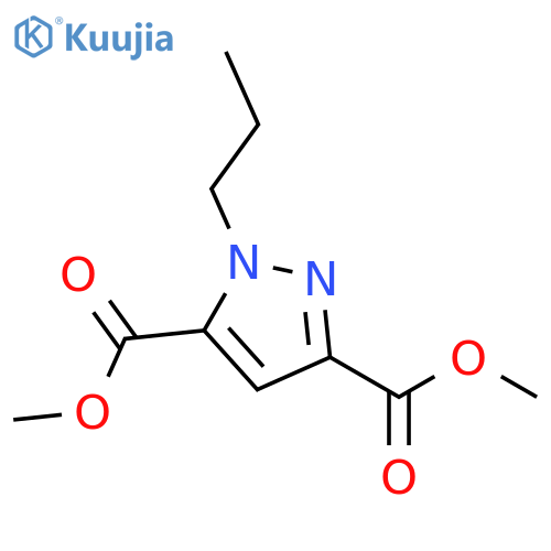 1H-Pyrazole-3,5-dicarboxylic acid, 1-propyl-, 3,5-dimethyl ester structure