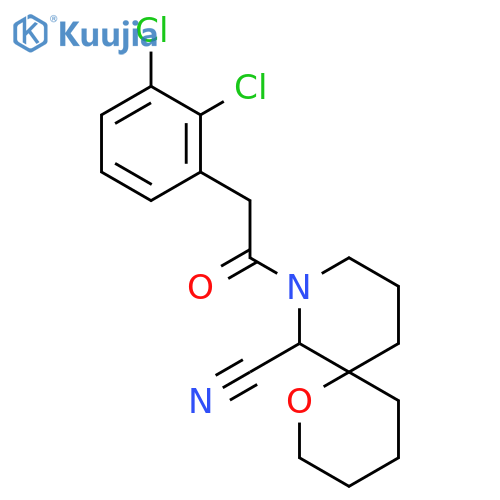 8-[2-(2,3-Dichlorophenyl)acetyl]-1-oxa-8-azaspiro[5.5]undecane-7-carbonitrile structure