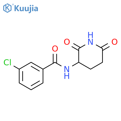 Benzamide, 3-chloro-N-(2,6-dioxo-3-piperidinyl)- structure