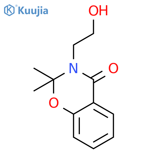4H-1,3-Benzoxazin-4-one, 2,3-dihydro-3-(2-hydroxyethyl)-2,2-dimethyl- structure