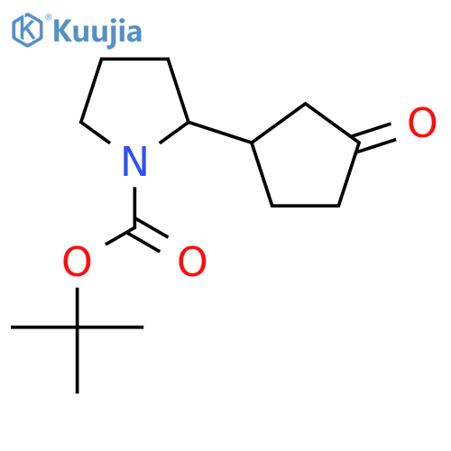 Tert-butyl 2-(3-oxocyclopentyl)pyrrolidine-1-carboxylate structure