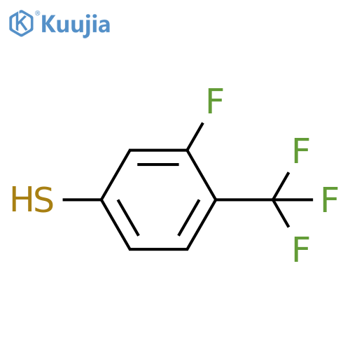 3-fluoro-4-(trifluoromethyl)benzene-1-thiol structure