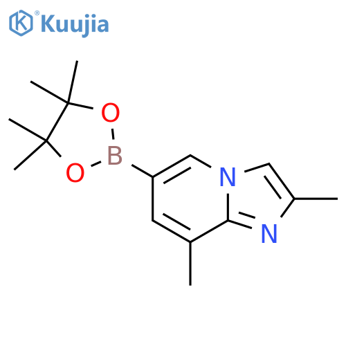 2,8-Dimethyl-6-(tetramethyl-1,3,2-dioxaborolan-2-yl)imidazo[1,2-a]pyridine structure