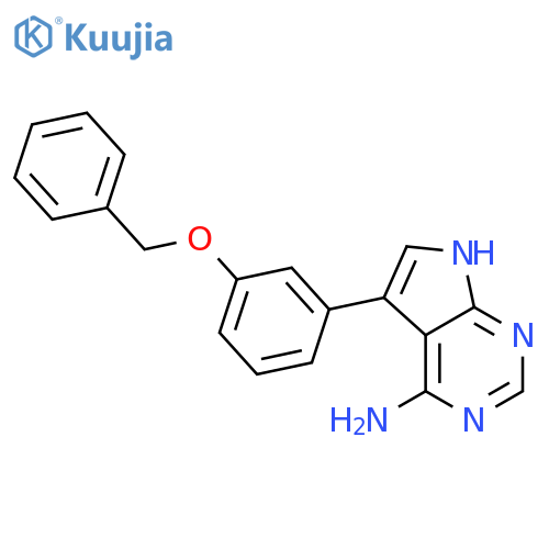7H-Pyrrolo[2,3-d]pyrimidin-4-amine,5-[3-(phenylmethoxy)phenyl]- structure