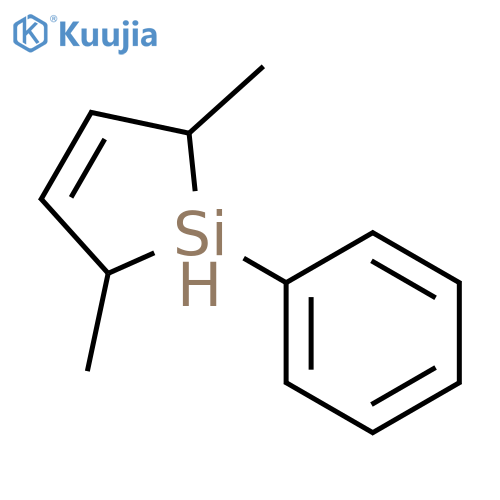 Silacyclopent-3-ene, 2,5-dimethyl-1-phenyl- structure