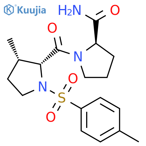 D-Prolinamide, (3S)-3-methyl-1-[(4-methylphenyl)sulfonyl]-D-prolyl- structure