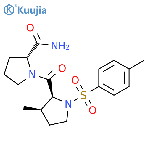 D-Prolinamide, (3R)-3-methyl-1-[(4-methylphenyl)sulfonyl]-L-prolyl- structure