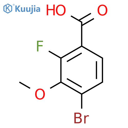 4-Bromo-2-fluoro-3-methoxybenzoic acid structure