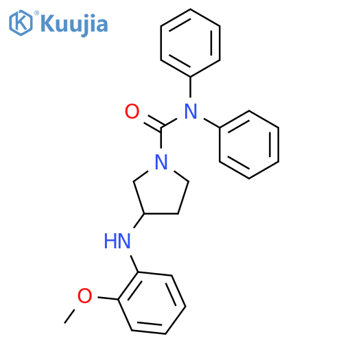 3-[(2-methoxyphenyl)amino]-N,N-diphenylpyrrolidine-1-carboxamide structure