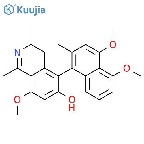 5-(4,5-dimethoxy-2-methyl-naphthalen-1-yl)-8-methoxy-1,3-dimethyl-3,4-dihydro-isoquinolin-6-ol structure