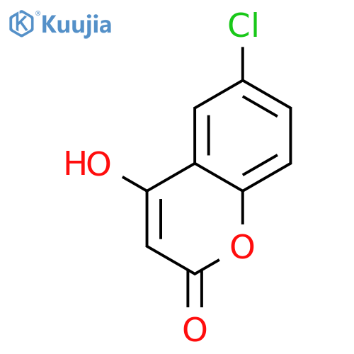 6-chloro-4-hydroxy-2H-chromen-2-one structure