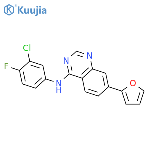 4-Quinazolinamine, N-(3-chloro-4-fluorophenyl)-7-(2-furanyl)- structure