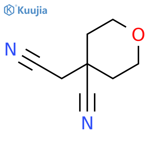 4-(cyanomethyl)oxane-4-carbonitrile structure