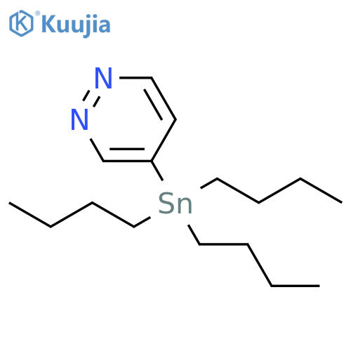 tributyl(pyridazin-4-yl)stannane structure