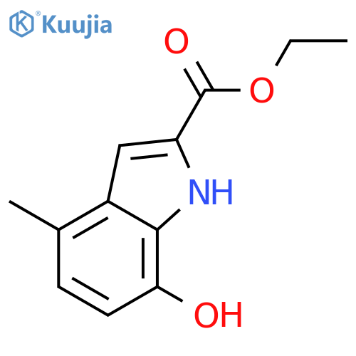 1H-Indole-2-carboxylic acid, 7-hydroxy-4-methyl-, ethyl ester structure