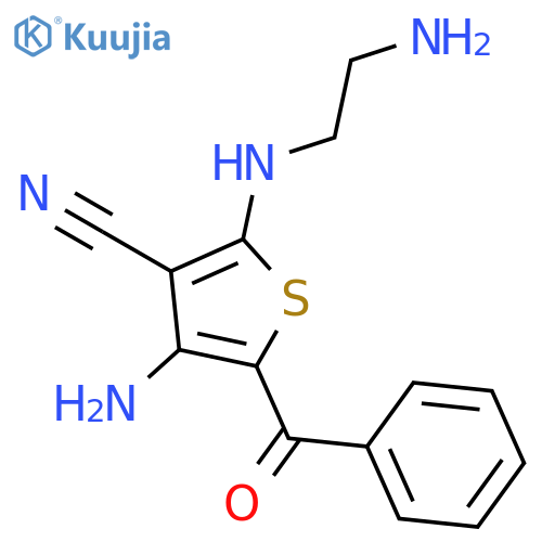 3-Thiophenecarbonitrile, 4-amino-2-[(2-aminoethyl)amino]-5-benzoyl- structure