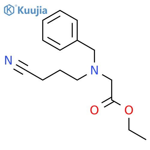 Ethyl 2-[benzyl(3-cyanopropyl)amino]acetate structure