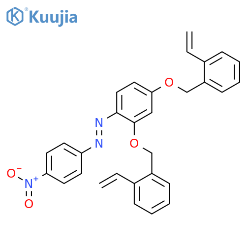 (E)-1-{2,4-Bis[(2-ethenylphenyl)methoxy]phenyl}-2-(4-nitrophenyl)diazene structure