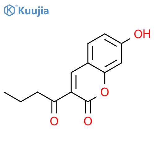 3-butanoyl-7-hydroxy-2H-chromen-2-one structure