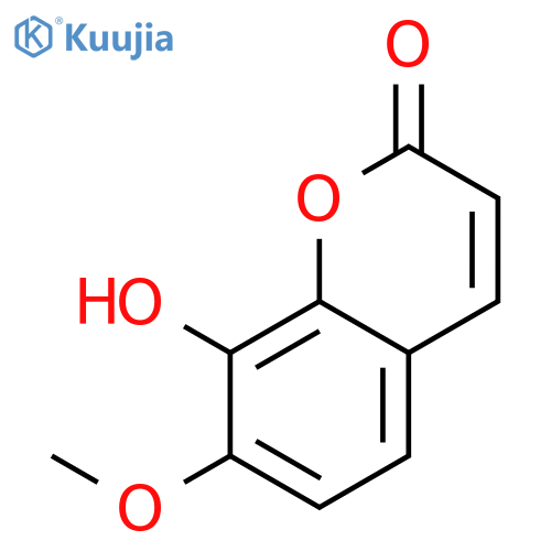 8-Hydroxy-7-methoxycoumarin structure