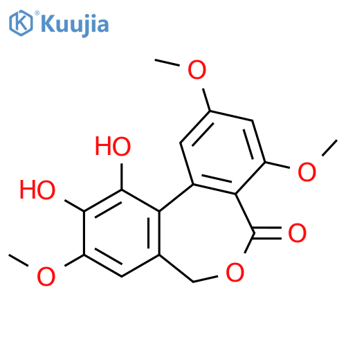 10,11-dihydroxy-2,4,9-trimethoxy-7H-dibenzo[c,e]oxepin-5-one structure