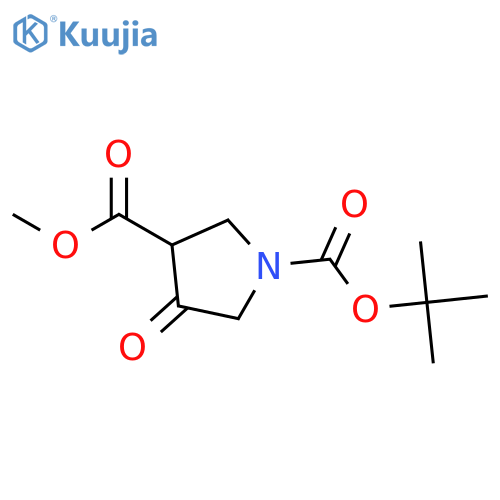 1-tert-Butyl 3-methyl 4-oxopyrrolidine-1,3-dicarboxylate structure