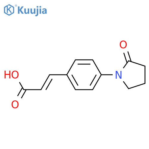 (2E)-3-4-(2-oxopyrrolidin-1-yl)phenylprop-2-enoic acid structure