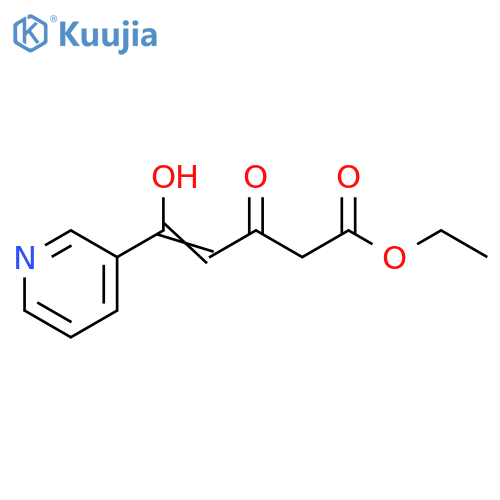 4-Pentenoic acid, 5-hydroxy-3-oxo-5-(3-pyridinyl)-, ethyl ester structure