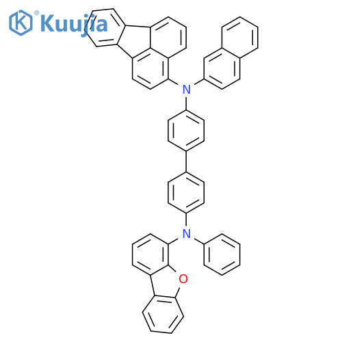 [1,1'-Biphenyl]-4,4'-diamine, N4-4-dibenzofuranyl-N4'-3-fluoranthenyl-N4'-2-naphthalenyl-N4-phenyl- structure