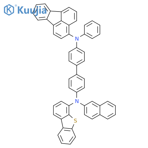 [1,1'-Biphenyl]-4,4'-diamine, N4-4-dibenzothienyl-N4'-3-fluoranthenyl-N4-2-naphthalenyl-N4'-phenyl- structure