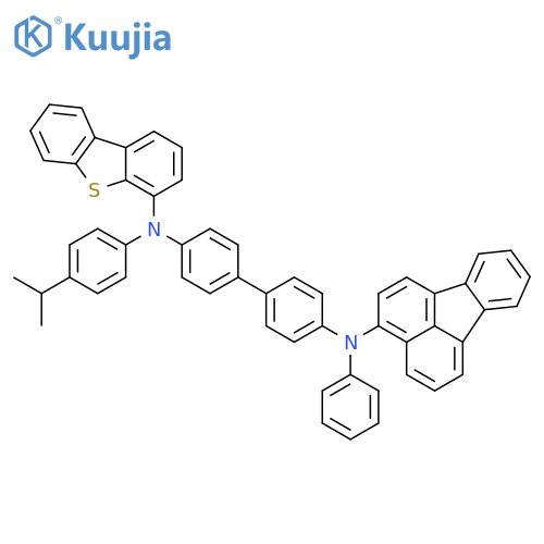 [1,1'-Biphenyl]-4,4'-diamine, N4-4-dibenzothienyl-N4'-3-fluoranthenyl-N4-[4-(1-methylethyl)phenyl]-N4'-phenyl- structure