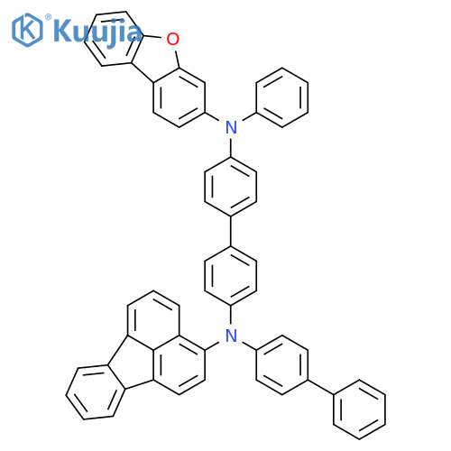 [1,1'-Biphenyl]-4,4'-diamine, N4-[1,1'-biphenyl]-4-yl-N4'-3-dibenzofuranyl-N4-3-fluoranthenyl-N4'-phenyl- structure