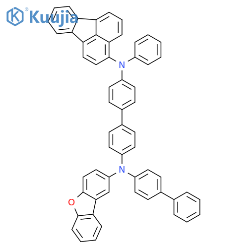 [1,1'-Biphenyl]-4,4'-diamine, N4-[1,1'-biphenyl]-4-yl-N4-2-dibenzofuranyl-N4'-3-fluoranthenyl-N4'-phenyl- structure