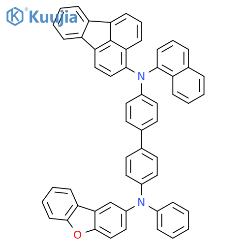 [1,1'-Biphenyl]-4,4'-diamine, N4-2-dibenzofuranyl-N4'-3-fluoranthenyl-N4'-1-naphthalenyl-N4-phenyl- structure