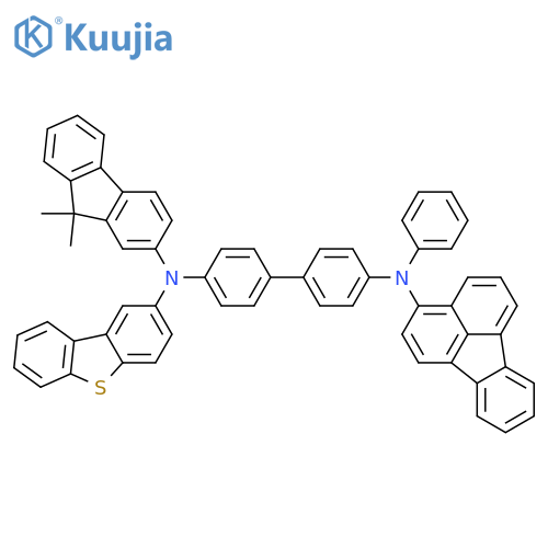 [1,1'-Biphenyl]-4,4'-diamine, N4-2-dibenzothienyl-N4-(9,9-dimethyl-9H-fluoren-2-yl)-N4'-3-fluoranthenyl-N4'-phenyl- structure