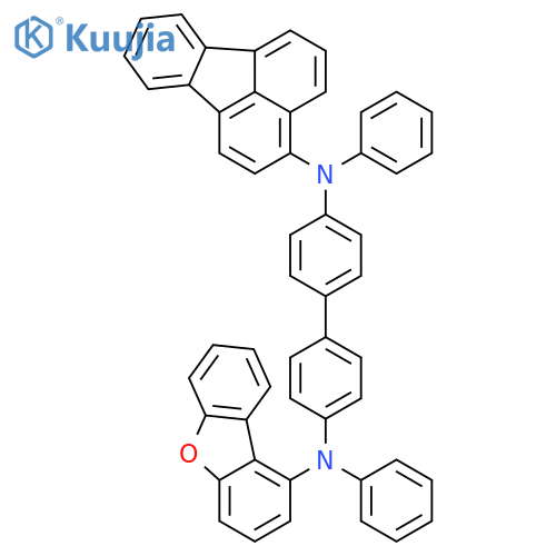[1,1'-Biphenyl]-4,4'-diamine, N4-1-dibenzofuranyl-N4'-3-fluoranthenyl-N4,N4'-diphenyl- structure