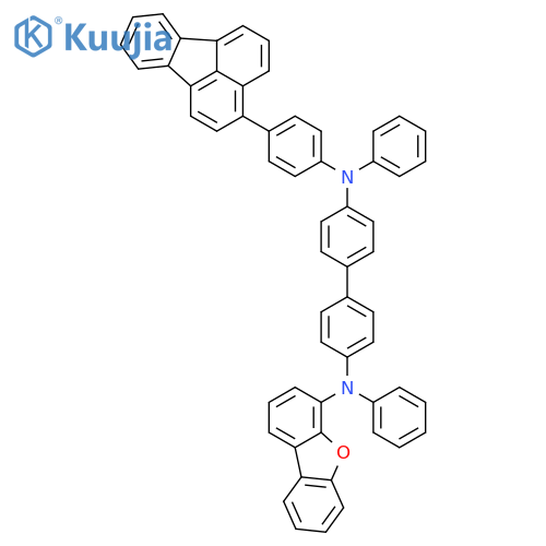[1,1'-Biphenyl]-4,4'-diamine, N4-4-dibenzofuranyl-N4'-[4-(3-fluoranthenyl)phenyl]-N4,N4'-diphenyl- structure