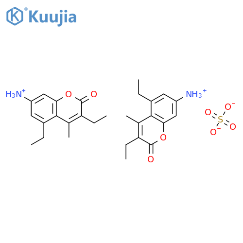[diethyl(4-methyl-2-oxo-2H-benzopyran-7-yl)]ammonium sulphate (2:1) structure