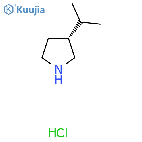 (3R)-3-(Propan-2-yl)pyrrolidine hydrochloride structure
